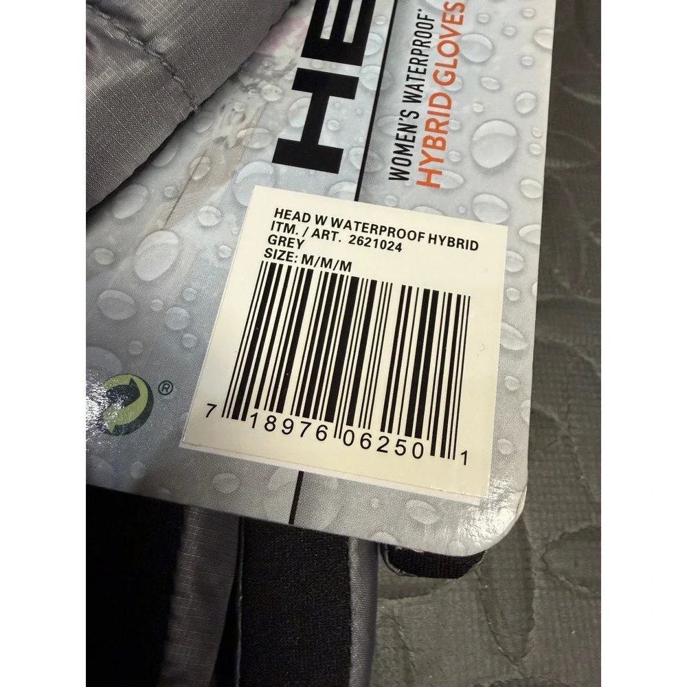 HEAD Waterproof Hybrid Gloves Medium Sensatec Touchscreen Quilted Womens NWT